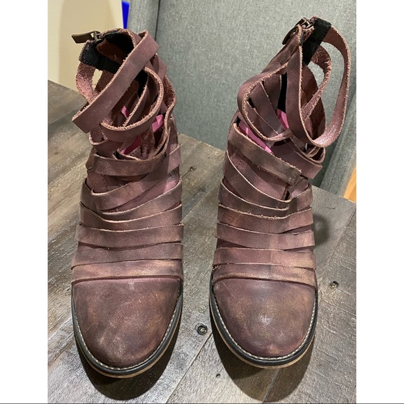 Free People Hybrid Strappy Leather Bootie - Picture 2 of 8